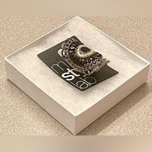 Macy's Women’s Chunky Statement Ring Black OS